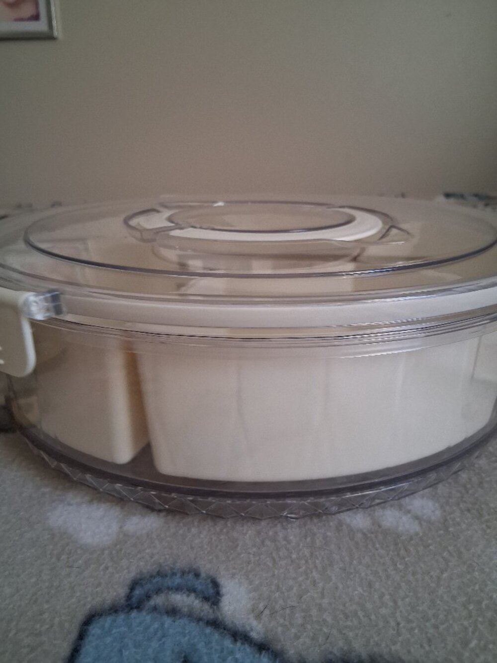 plastic snack caddy with lid